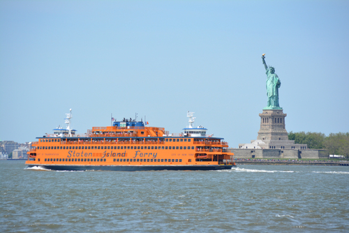 Staten Island Ferry and Statue of Liberty